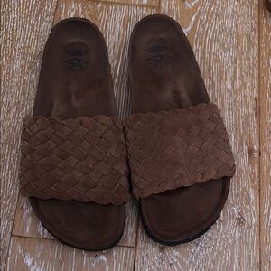 Quiksilver leather slides